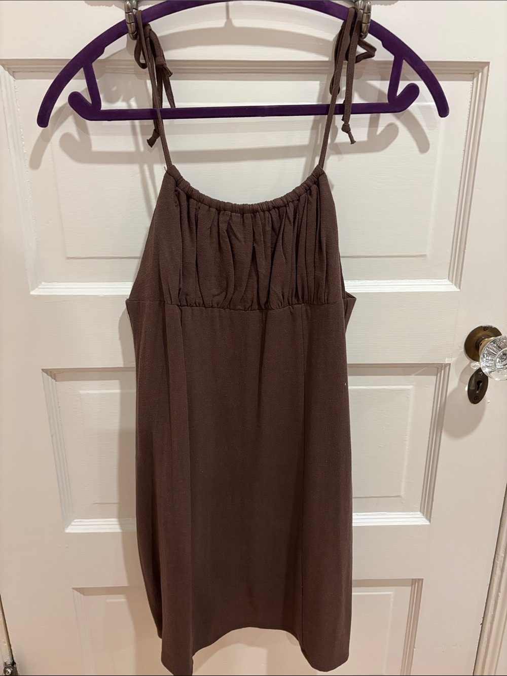 Cute brown dress!